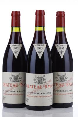 CHATEAUNEUF DU PAPE RAYAS 1995 - Reynaud - 3 Bottles