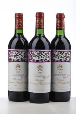 MOUTON ROTHSCHILD 1988 - Mc - 3 Bottles