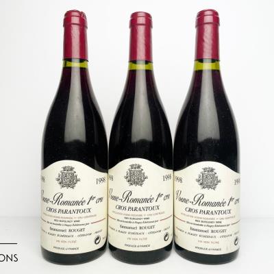 VOSNE ROMANEE CROS PARANTOUX 1998 - Emmanuel Rouget - 3 Bottles