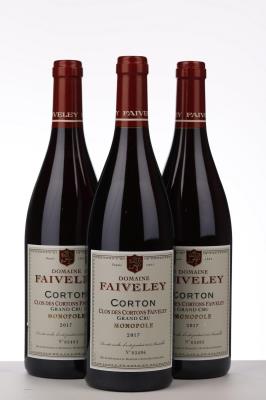 CORTON CLOS DES CORTONS 2017 - Faiveley - 3 Bottles