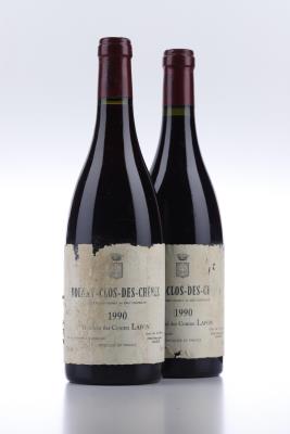 VOLNAY CLOS DES CHENES 1990 - Comtes Lafon - 2 Bottles