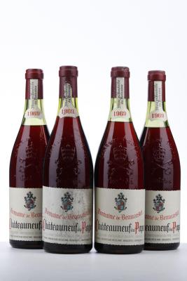 CHATEAUNEUF DU PAPE BEAUCASTEL 1969 - Beaucastel - 4 Bottles