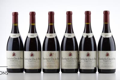 CHAMBERTIN CLOS DE BEZE 2001 - Robert Groffier - 6 Bottles