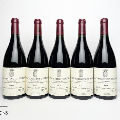 VOLNAY SANTENOTS DU MILIEU 2003 - Comtes Lafon - 5 Bottles