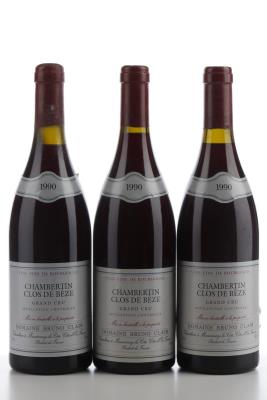 CHAMBERTIN CLOS DE BEZE 1990 - Bruno Clair - 3 Bottles