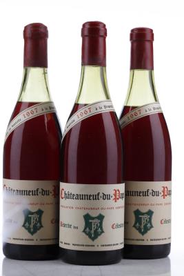 CHATEAUNEUF DU PAPE RESERVE DES CELESTINS 1967 - Marcel Bonneau - 3 Bottles