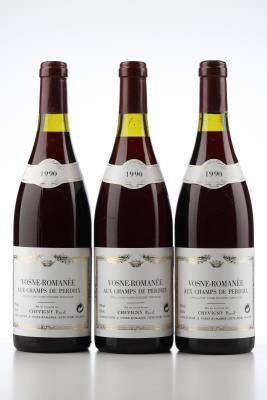 VOSNE ROMANEE AUX CHAMPS DE PERDRIX 1990 - Pascal Chevigny - 3 Bottles
