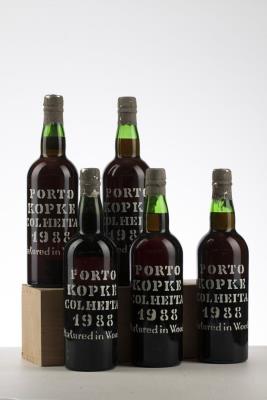KOPKE COLHEITA PORT 1988 - Kopke - Bottled in 1996 - 5 Bottles