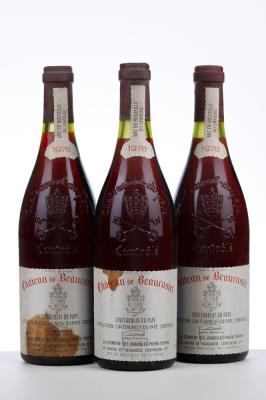 CHATEAUNEUF DU PAPE BEAUCASTEL 1978 - Beaucastel - 3 Bottles