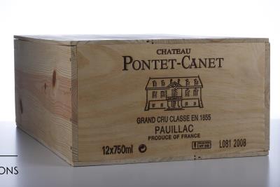 PONTET CANET 2008 - 12 Bottles in Owc 12