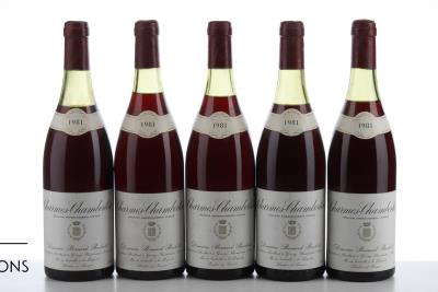 CHARMES CHAMBERTIN 1981 - B. Bachelet - 9 Bottles