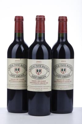 PAVIE MACQUIN 2001 - Mc - 3 Bottles
