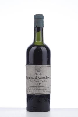 MOUTON D'ARMAILHAC 1937 - Jules De Canniere - 1 Bottle
