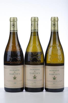 MIXED CHATEAUNEUF DU PAPE BLANC MARCOUX 2006+2010+201 - Domaine de Marcoux - 3 Bottles