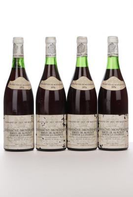CHASSAGNE MONTRACHET ABBAYE DE MORGEOT CLOS DE LA CHAPELLE 1976 - Duc de Magenta - 4 Bottles
