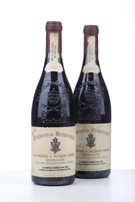 CHATEAUNEUF DU PAPE BEAUCASTEL HOMMAGE A JACQUES PERRIN 1995 - Beaucastel - 2 Bottles