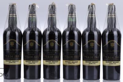 MADEIRA HENRIQUES CENTURY MALMSEY SOLERA 1900 - Henriques & Henriques - Mise en bouteille par L'Importateur - 6 Bottles