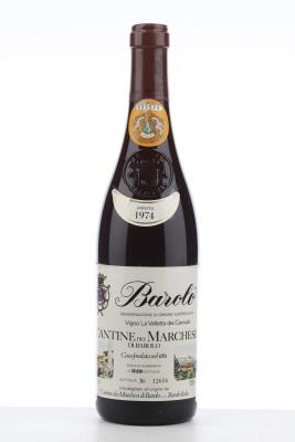 BAROLO VIGNA LA VALLETTA DEI CANNUBI 1974 - Marchesi di Barolo - 1 Bottle