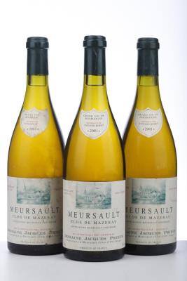 MEURSAULT CLOS DE MAZERAY 2001 - Jacques Prieur - 3 Bottles