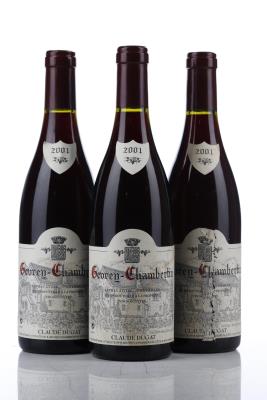 GEVREY CHAMBERTIN 2001 - Claude Dugat - 3 Bottles