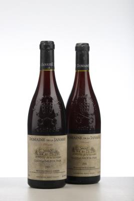 CHATEAUNEUF DU PAPE DOMAINE DE LA JANASSE CUVEE CHAUPIN 2001 - Aime Sabon - 2 Bottles