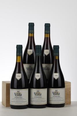 POMMARD LES PEZEROLLES 1996 - Domaine du Chateau de Puligny Montrachet - 5 Bottles