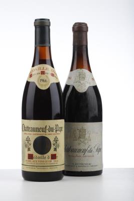CHATEAUNEUF DU PAPE 1*1961 + 1*1966 MIXED - Duvigneau - 2 Bottles