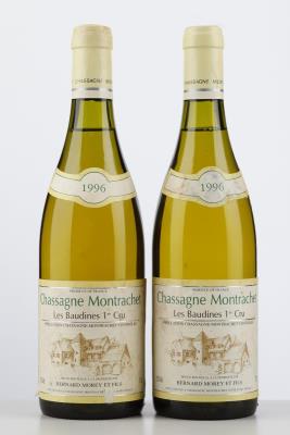CHASSAGNE MONTRACHET BLANC LES BAUDINES 1996 - Bernard Morey - 2 Bottles