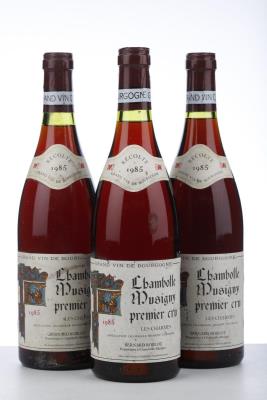 CHAMBOLLE MUSIGNY LES CHARMES 1985 - Bernard Roblot - mise négoce - 3 Bottles