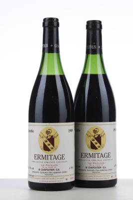 ERMITAGE ROUGE LE PAVILLON 1989 - Chapoutier - 2 Bottles