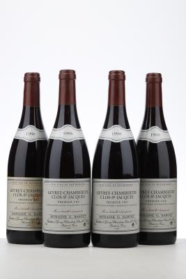 GEVREY CHAMBERTIN CLOS ST JACQUES 1998 - G. Bartet - 4 Bottles