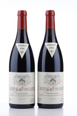 DE FONSALETTE SYRAH 2006 - Chateau de Fonsalette - 2 Bottles
