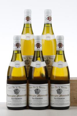 CHASSAGNE MONTRACHET BLANC LES CHAUMEES 1992 - Jean Marc Morey - 5 Bottles