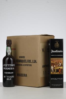 JUSTINO'S 10 YEAR OLD VERDELHO MADEIRA NV - Justino's - bottled 09/90 - 7 Bottles - Oc 1
