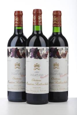 MOUTON ROTHSCHILD 1992 - Mc - 3 Bottles