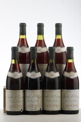 NUITS ST GEORGES CLOS DES PERRIERES 1974 - Guy Dufouleur - 7 Bottles