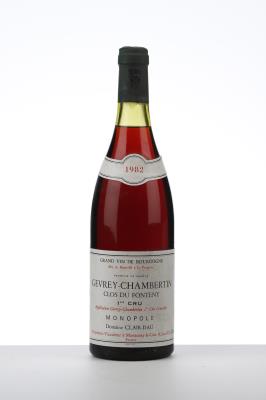 GEVREY CHAMBERTIN CLOS DU FONTENY 1982 - Clair Daü - 1 Bottle