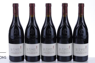 CHATEAUNEUF DU PAPE LA COMBE DES FOUS 2008 - Clos Saint Jean - 5 Bottles