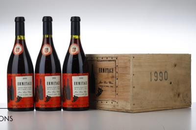 ERMITAGE CUVEE CATHELIN 1990 - JL Chave - 3 Bottles - Owc 6