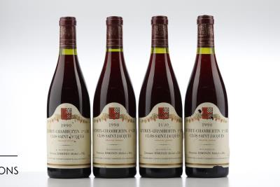 GEVREY CHAMBERTIN CLOS ST JACQUES 1990 - Michel Esmonin - 4 Bottles