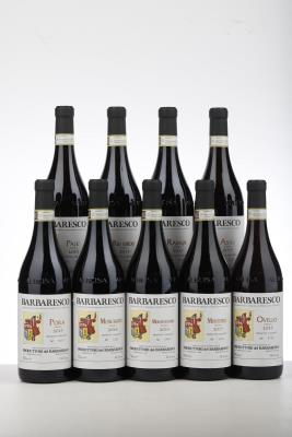 BARBARESCO RISERVA MONTESTEFANO - RIO SORDO - PAJE - ASILI - OVELLO - PORA - MONTEFICO - MUNCAGOTA - RABAJA 2015 - Produttori del Barbaresco - 9 Bottles