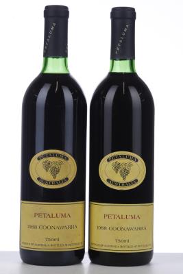PETALUMA COONAWARRA CABERNET SAUVIGNON MERLOT 1988 - Petaluma - 2 Bottles