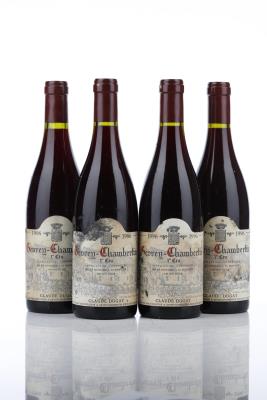 GEVREY CHAMBERTIN 1 ER CRU 1996 - Claude Dugat - 4 Bottles