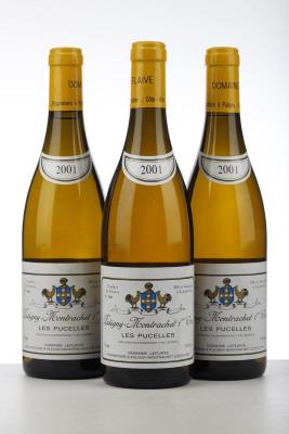 PULIGNY MONTRACHET LES PUCELLES 2001 - Domaine Leflaive - 3 Bottles