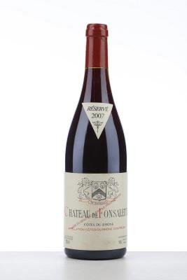 COTES DU RHONE RESERVE CHATEAU DE FONSALETTE 2007 - Rayas - 1 Bottle
