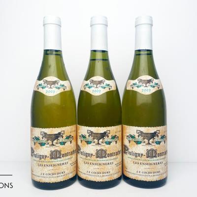 PULIGNY MONTRACHET LES ENSEIGNERES 2002 - Coche Dury - 3 Bottles