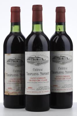 TROPLONG MONDOT 1980 - Mc - 3 Bottles