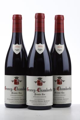 GEVREY CHAMBERTIN 1 ER CRU 2010 - Denis Mortet - 3 Bottles