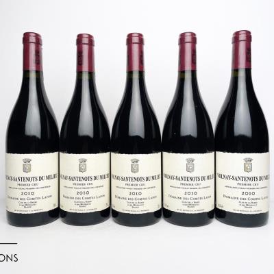 VOLNAY SANTENOTS DU MILIEU 2010 - Comtes Lafon - 5 Bottles