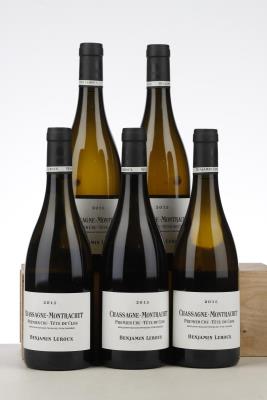 CHASSAGNE MONTRACHET BLANC TETE DU CLOS 2015 - Benjamin Leroux - 5 Bottles